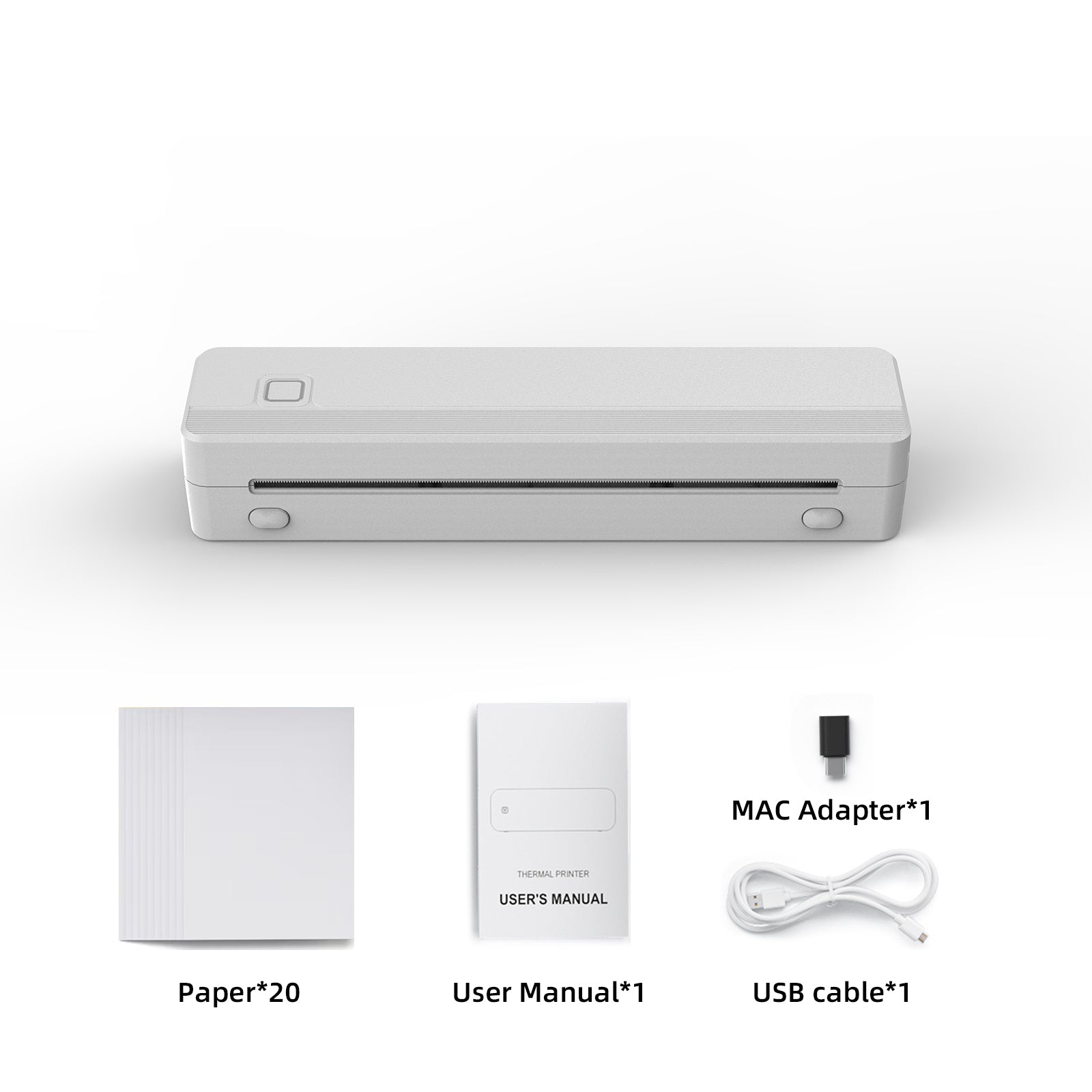 Tattoo template printer, wireless thermal tattoo printer, includes 20 transfer sheets, compatible with Android and iOS phones/tablets and PCs, suitable for tattoo artists and beginners (black).